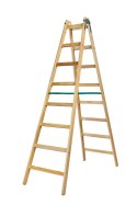 DRABINA DREWNIANA BRAKET PREMIUM 2X8 SZCZEBLI 240CM