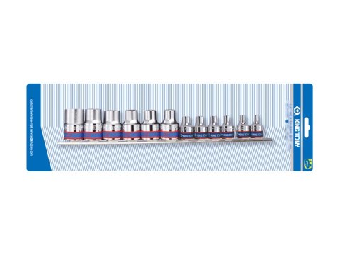 KOMPLET NASADEK 3/8-1/2 12SZTUK E4-E20, CHROM