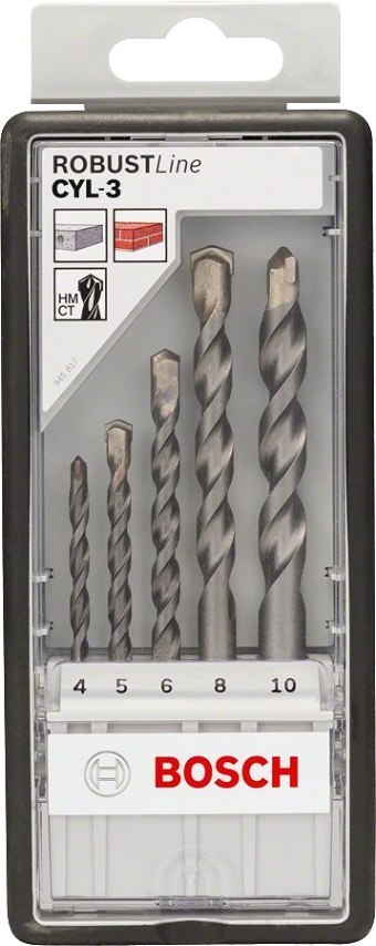 ZESTAW WIERTEŁ CYL-3 FI 4,5,6,6,8,10,12 7SZT.