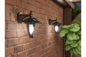 LAMPA OGRODOWA GRANDE-AD KINKIET PROSTY DOLNY, CZARNA