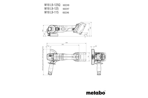 SZLIFIERKA KĄTOWA AKUMULATOROWA 125MM W 18 L 9-125 0*AH