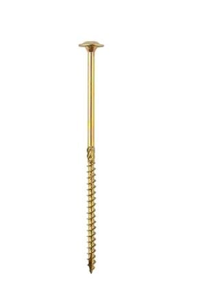 WKRĘT DO DREWNA Z KOŁNIERZEM NA TORX OCYNK ŻÓŁTY 5*40MM T25