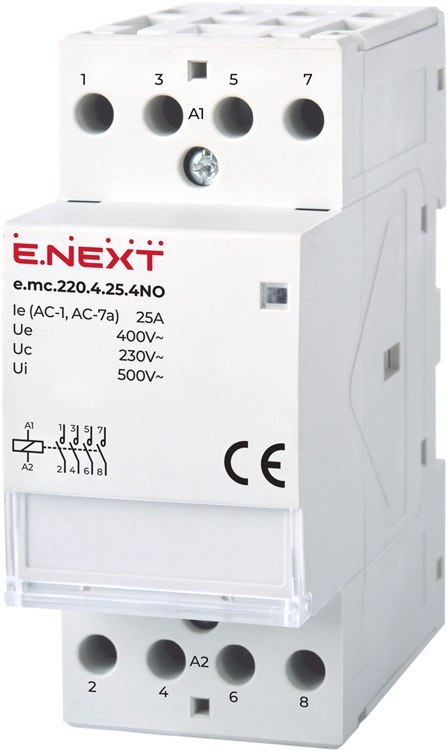 STYCZNIK MODUŁOWY E.MC.220.4.25.4NO 4P 25A 4NO