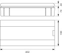 ROZDZIELNICA MODUŁOWA 1X18 PODTYNKOWA IP40 SRP-18 2.4