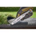 NÓŻ HEAVY DUTY OSTRZE TRAPEZ CHOWANE METALOWY SREBRNY
