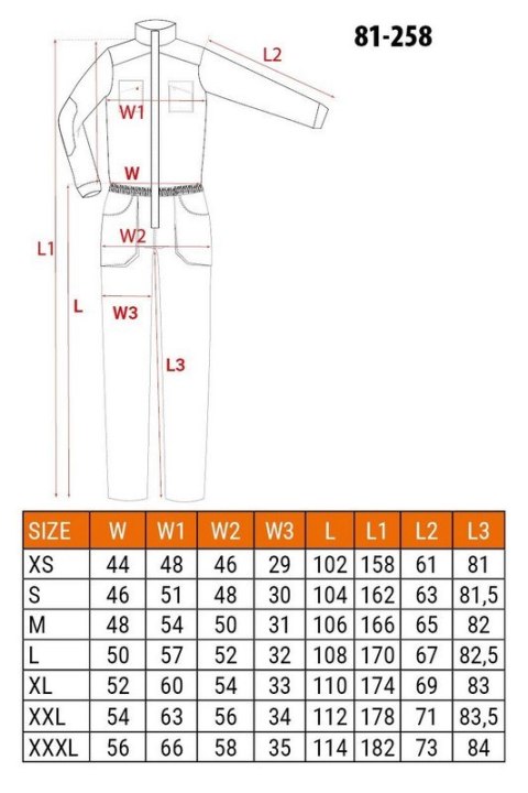 KOMBINEZON ROBOCZY HD SLIM ROZMIAR M